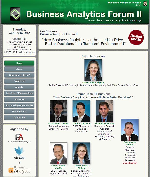 Business Analytics Forum II