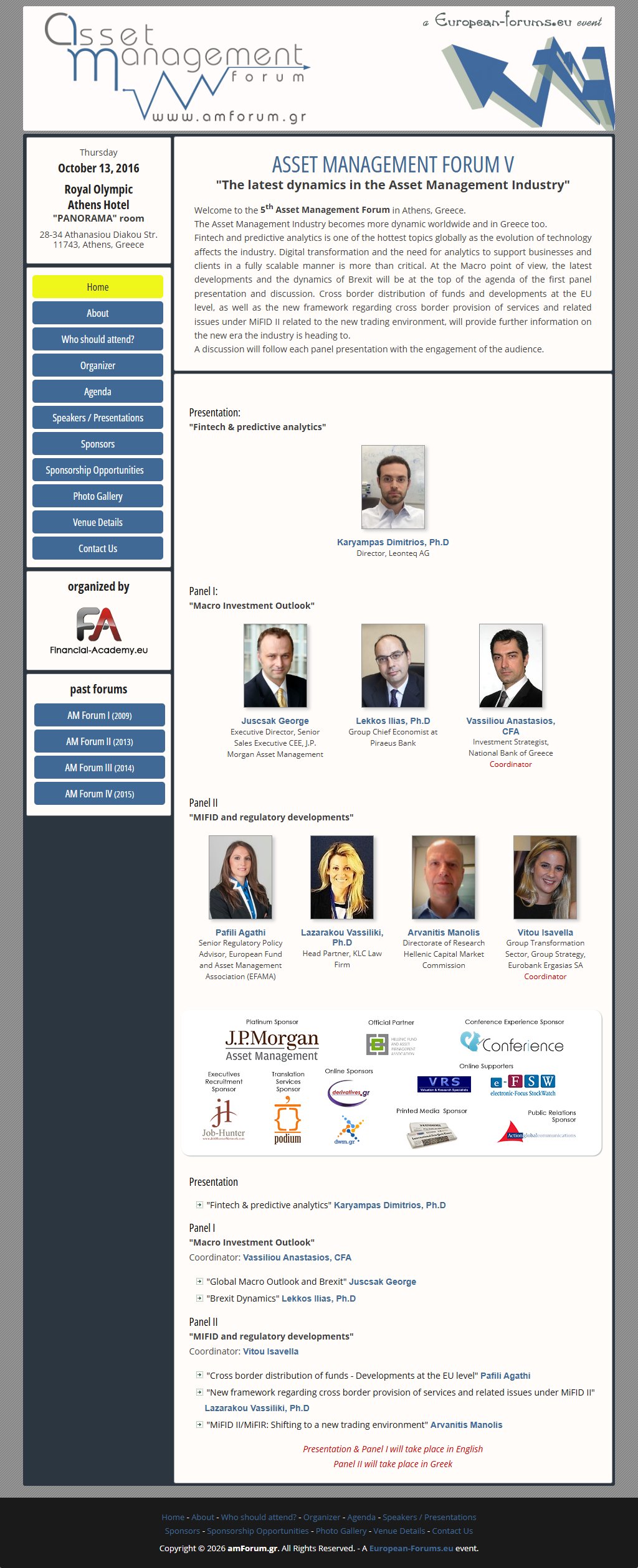 Asset Management Forum V